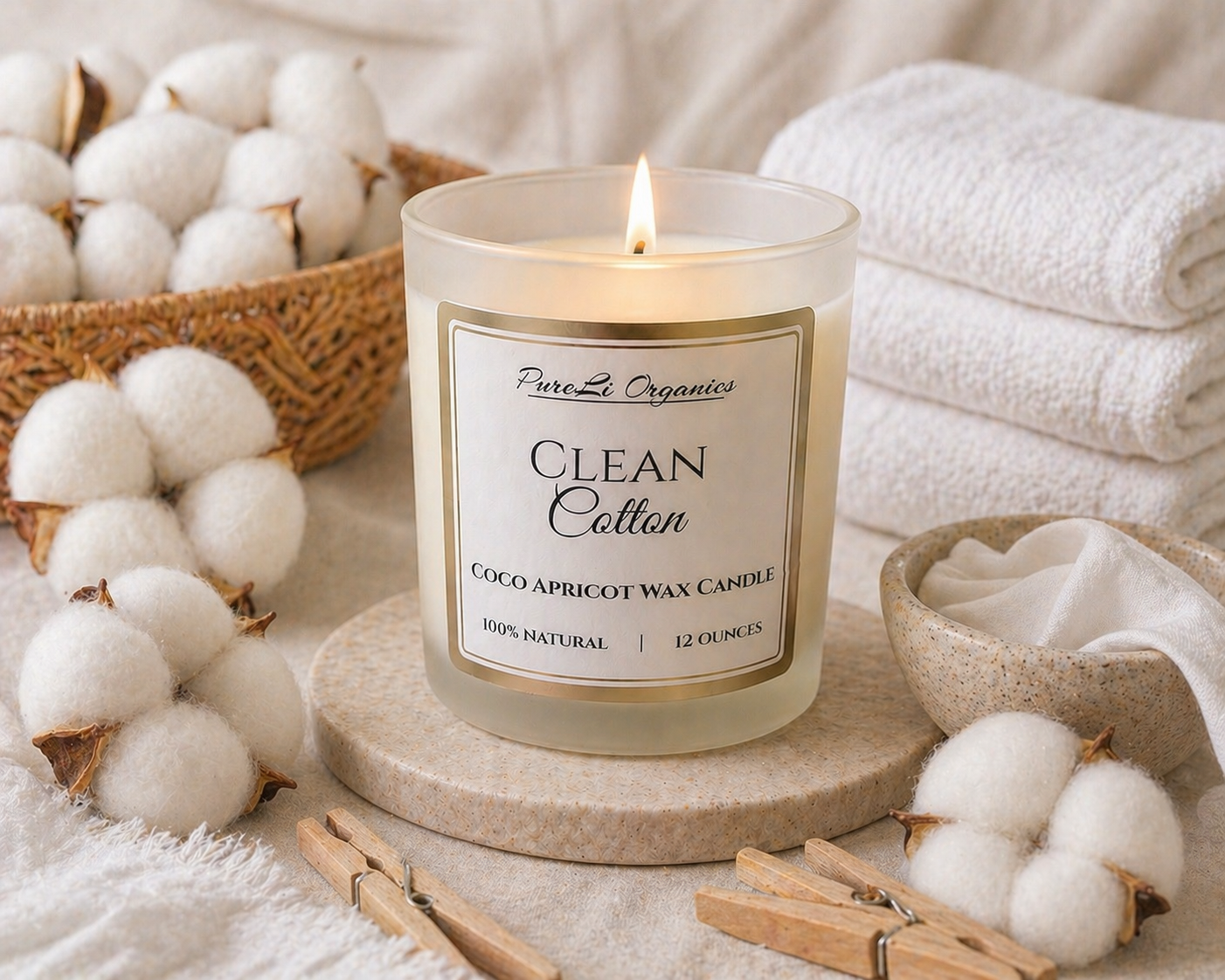 Coco Apricot Wax Candle 12 oz
