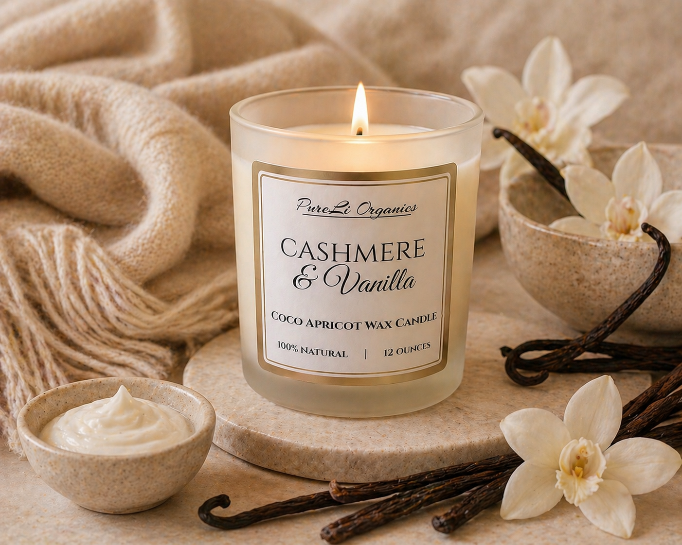 Coco Apricot Wax Candle 12 oz