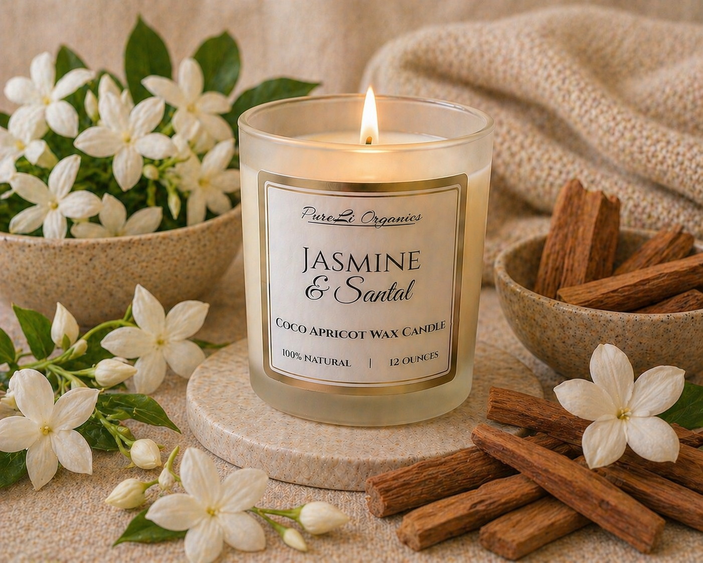 Coco Apricot Wax Candle 12 oz