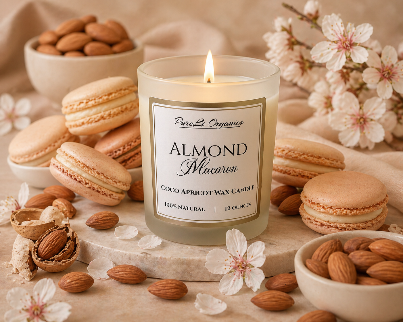 Coco Apricot Wax Candle 12 oz