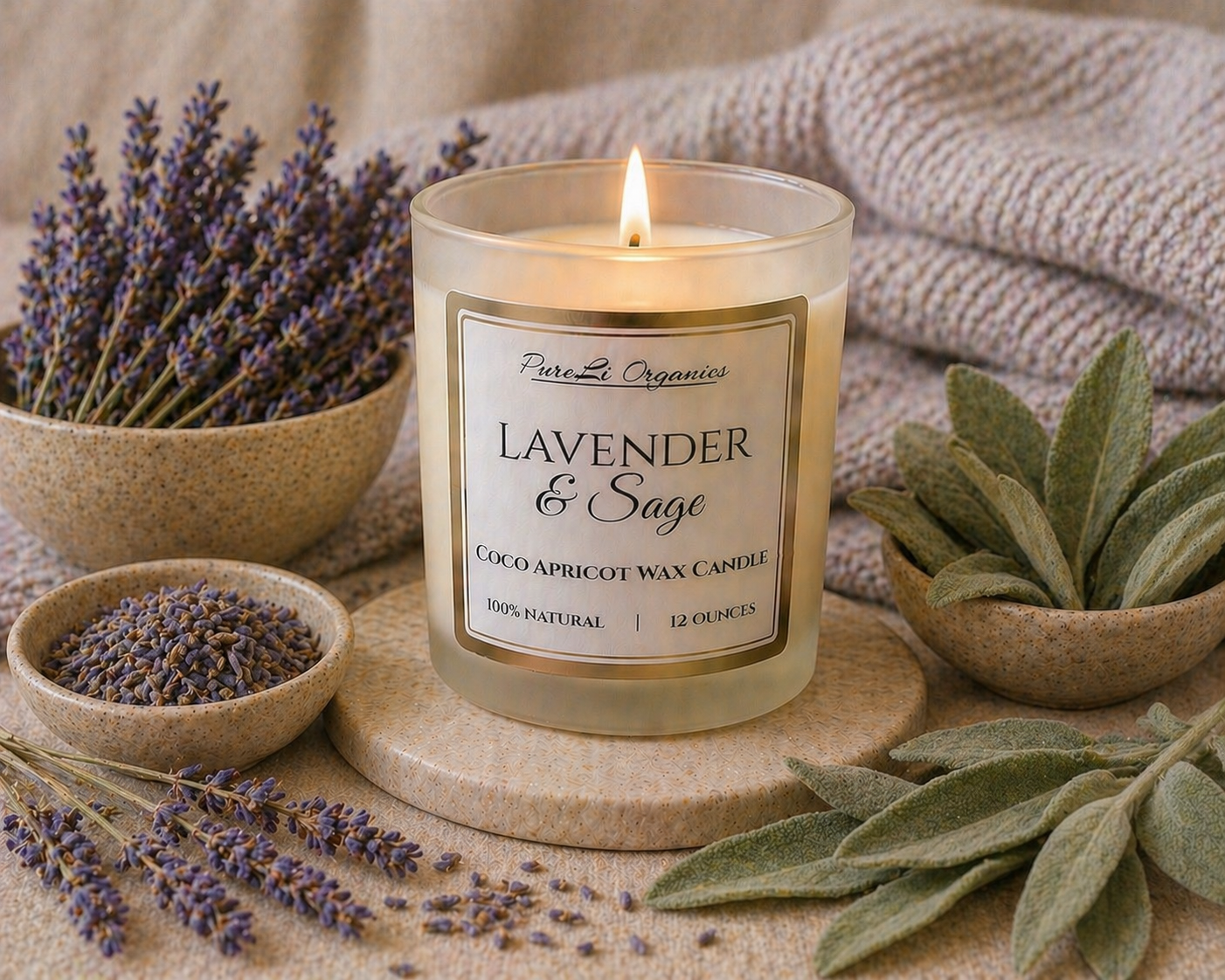 Coco Apricot Wax Candle 12 oz