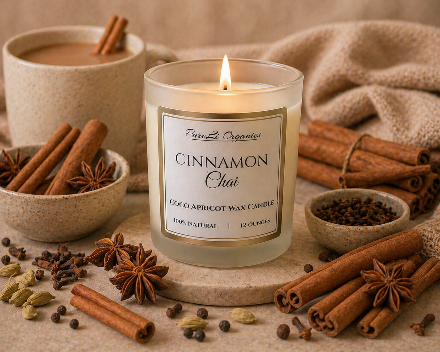 Coco Apricot Wax Candle 12 oz