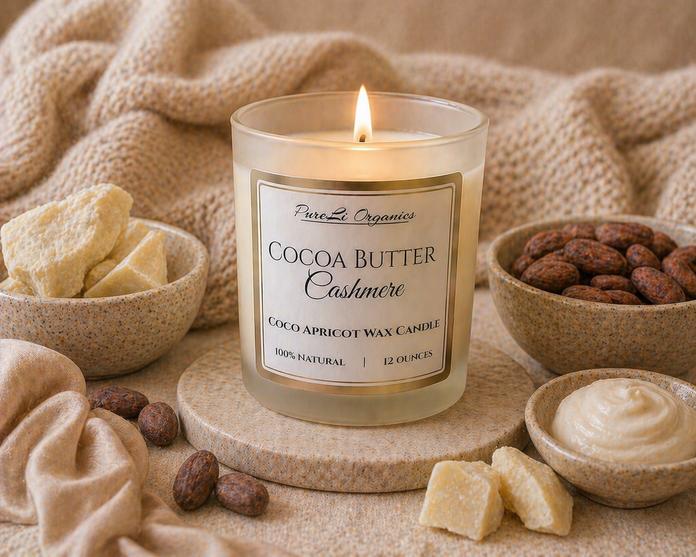 Coco Apricot Wax Candle 12 oz