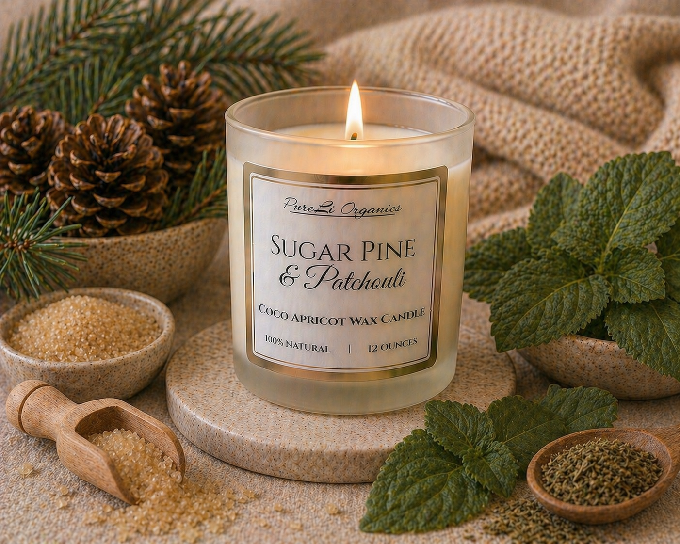 Coco Apricot Wax Candle 12 oz